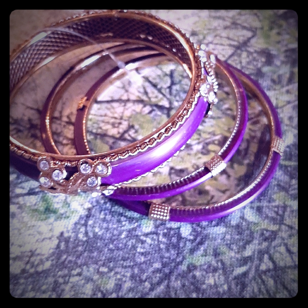 Purple bracelets